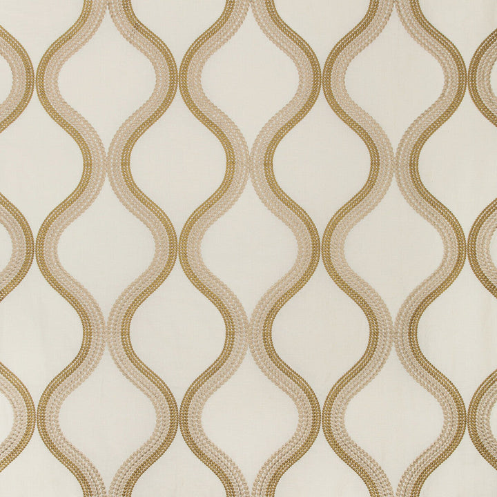 Wandering Ivory/Gold by Kravet Couture Designer Fabric MODERN COLORS-SOJOURN COLLECTION LINEN - 43%;COTTON - 28%;VISCOSE - 20%;SPUN POLYESTER - 9% India LIGHT Horizontal: 12.7 and Vertical: 31.4 51 - Swanky Fabrics -