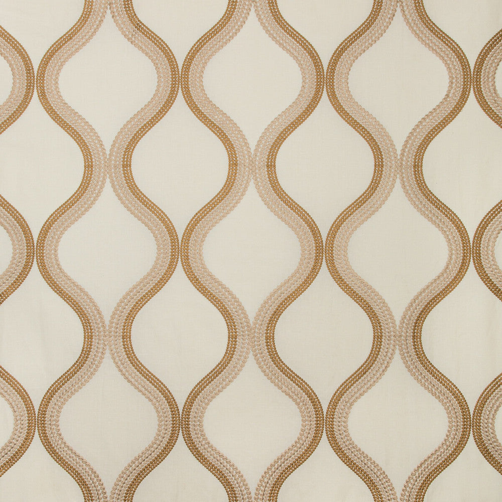 Wandering Ivory/Gold by Kravet Couture Designer Fabric MODERN COLORS-SOJOURN COLLECTION LINEN - 43%;COTTON - 28%;VISCOSE - 20%;SPUN POLYESTER - 9% India LIGHT Horizontal: 12.7 and Vertical: 31.4 51 - Swanky Fabrics -