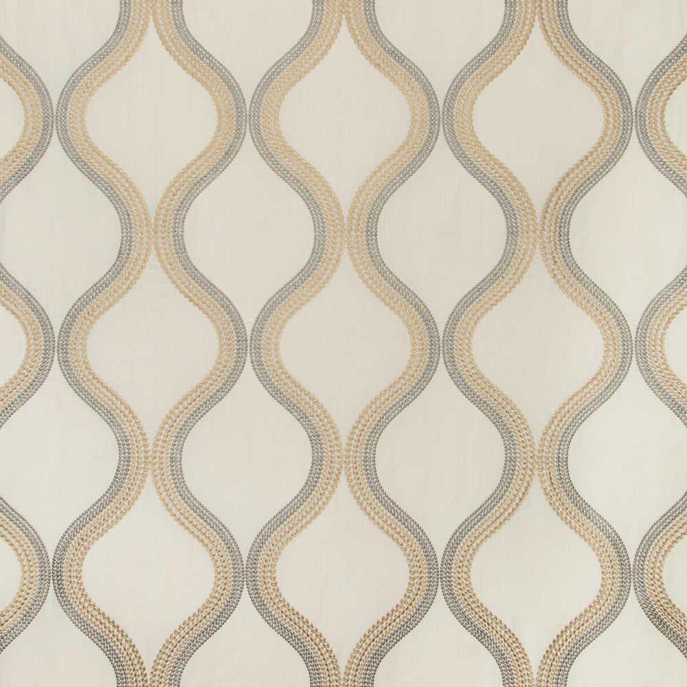 Wandering Greige by Kravet Couture Designer Fabric MODERN COLORS-SOJOURN COLLECTION LINEN - 43%;COTTON - 28%;VISCOSE - 20%;SPUN POLYESTER - 9% India LIGHT Horizontal: 12.7 and Vertical: 31.4 51 - Swanky Fabrics -