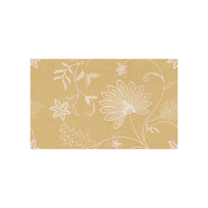 Hand Embroidery Saffron by Kravet Couture Designer Fabric MODERN COLORS II LINEN - 100% India - Horizontal: 25.5 and Vertical: 15.5 51 - Swanky Fabrics -