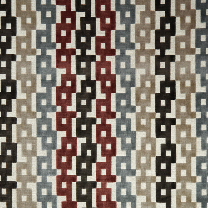 Chain Velvet Paprika/Grey by Kravet Couture Designer Fabric VISCOSE - 76%;POLYESTER - 13%;COTTON - 8%;LINEN - 3% Belgium HEAVY Horizontal: 27.56 and Vertical: 11.22 54.33 - Swanky Fabrics -