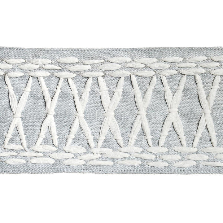 Tikki Tape Sky 69304 by Schumacher Designer Trim Mary Mcdonald 1.0" - Swanky Fabrics -
