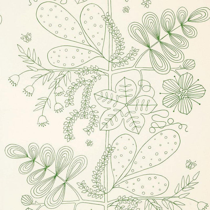 Blommen Print Leaf 176201 by Schumacher Designer Fabric Good Vibrations 27.5" - Swanky Fabrics -