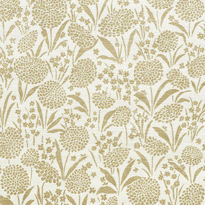 Schumacher Wallpaper Chrysanthemum Sisal Gold 5009782