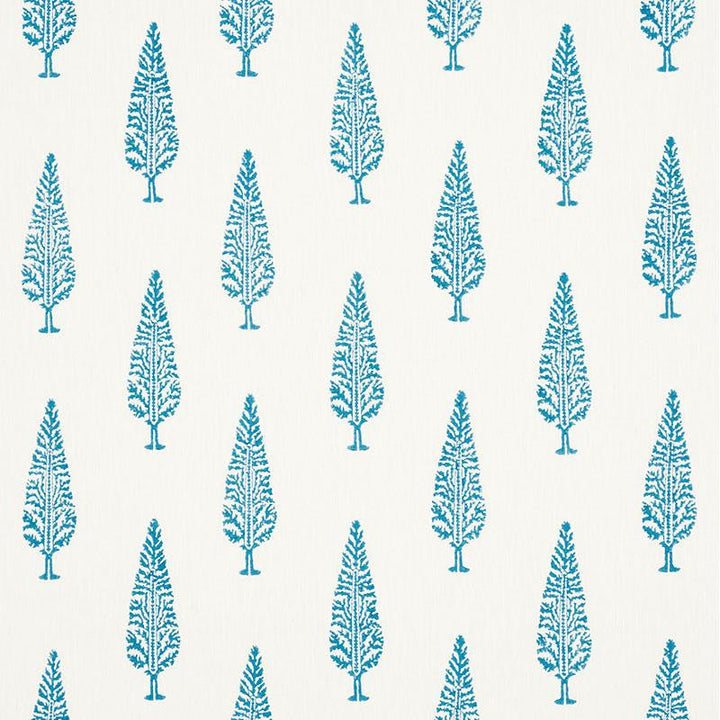Juniper Block Print Blue 178510 by Schumacher Designer Fabric Palampore 8.75" - Swanky Fabrics -