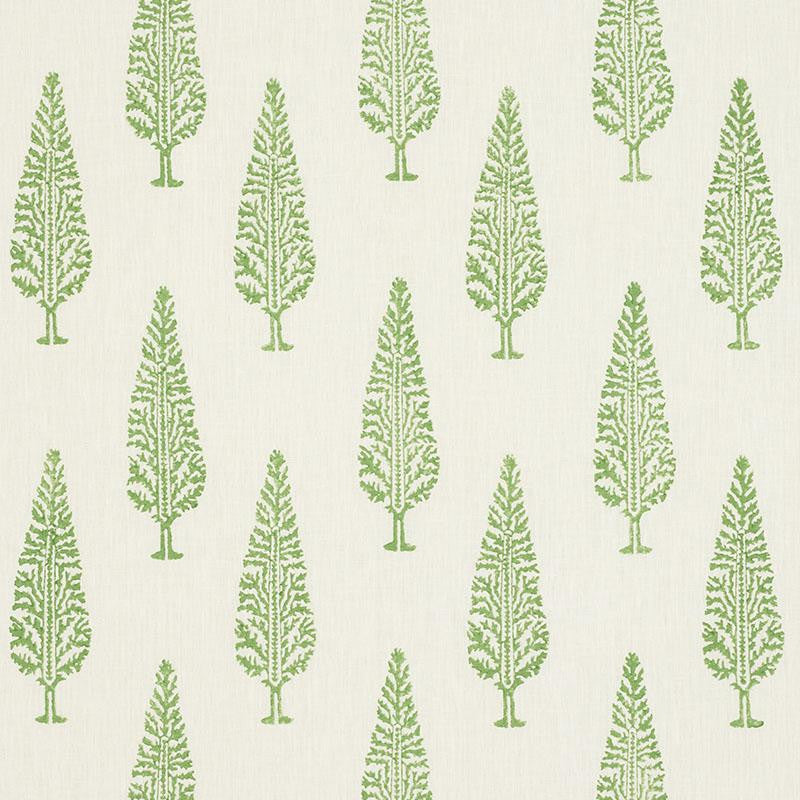 Juniper Block Print Green 178511 by Schumacher Designer Fabric Palampore 8.75" - Swanky Fabrics -