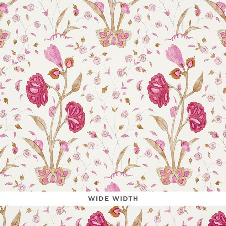Khilana Floral Spice 5009951 by Schumacher Designer Wallpaper Palampore 13.5" - Swanky Fabrics -