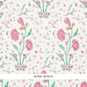 Schumacher Wallpaper Khilana Floral Pink 5009953
