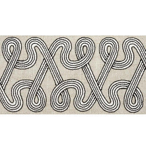 Schumacher Trim Freeform Embroidered Tape Graphite 76732