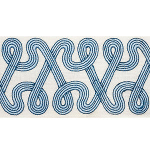 Schumacher Trim Freeform Embroidered Tape Sky 76731