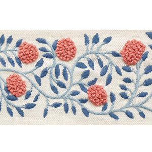 Schumacher Trim Ashoka Tape Rose & Sky 76290