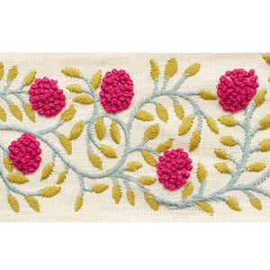 Schumacher Trim Ashoka Tape Magenta & Leaf 76293