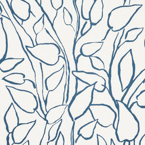 Schumacher Fabric Solandra Vine Blue 178700