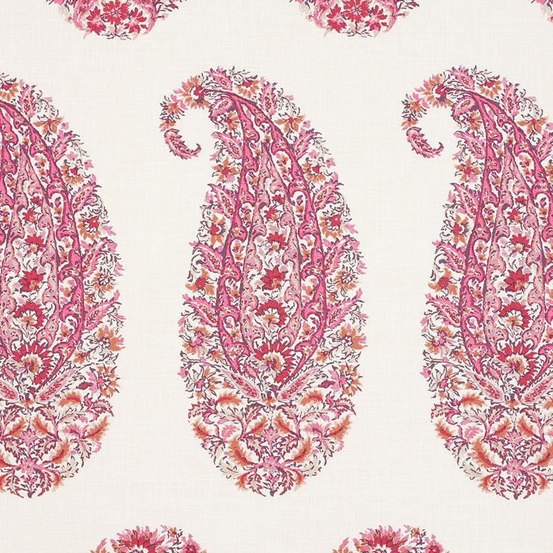 Shirala Paisley Magenta 173785 by Schumacher Designer Fabric Palampore 13.5" - Swanky Fabrics -