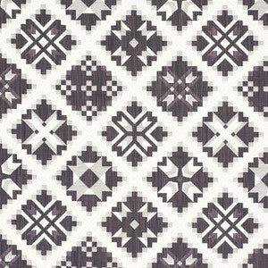 Schumacher Fabric Tristan Patchwork Charcoal 76761
