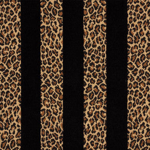 Schumacher Fabric Guepard Stripe Velvet Black 77142