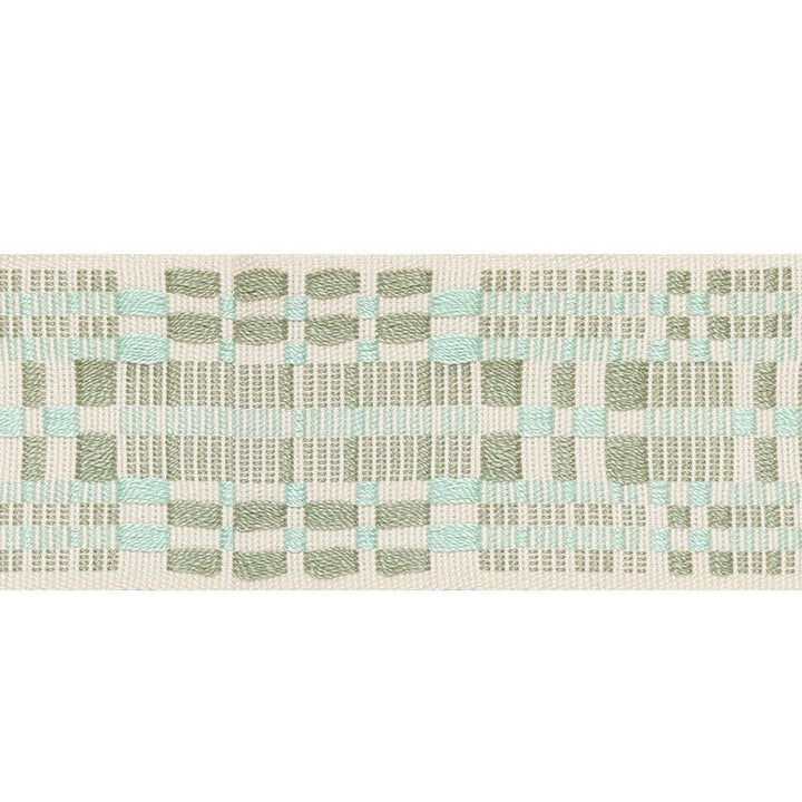 Brimfield Tape Sage 76952 by Schumacher Designer Trim Folk Art 7.25" - Swanky Fabrics -