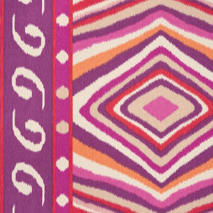 Schumacher Fabric Terence Ikat Magenta 178581