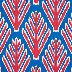 Schumacher Fabric Bodhi Tree Blue & Red 178561