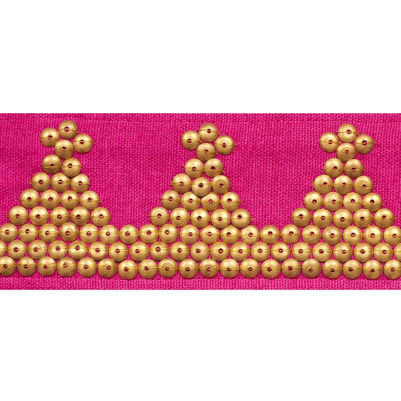 Tim Tim Tape Magenta 77251 by Schumacher Designer Trim Johnson Hartig - Swanky Fabrics -
