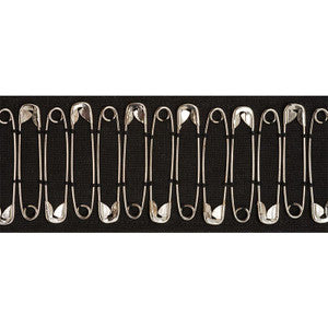 Schumacher Trim Punk Rock Mix Tape Black 77270