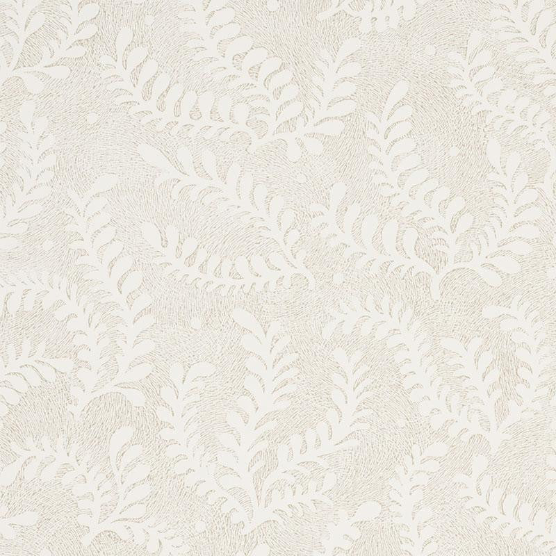 Etched Fern Natural 5010380 by Schumacher Designer Wallpaper Wallflowers 13.5" - Swanky Fabrics -