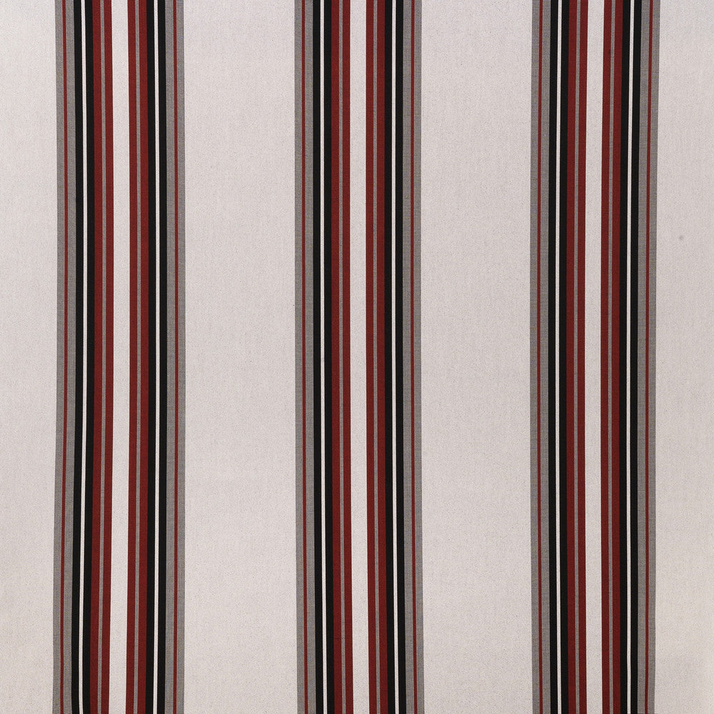 4798 Burgundy / Black / White by Sunbrella Designer Fabric Sunbrella Awning Stripes 100% SunbrellaÂ® Acrylic USA or Imported 10-Year Horizontal: and Vertical: 46 in. - Swanky Fabrics -