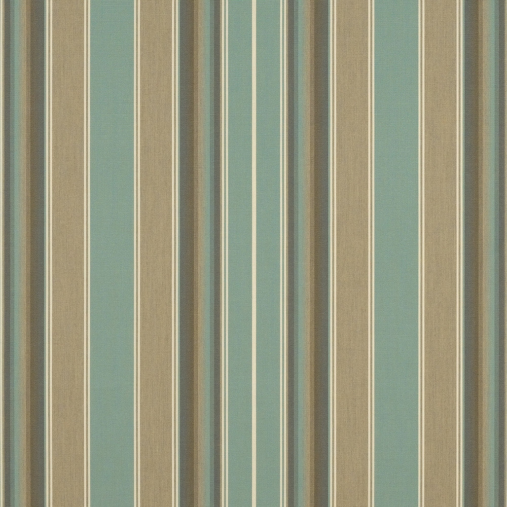4868 Kiawah Spa by Sunbrella Designer Fabric Sunbrella Awning Stripes 100% Sunbrella® Acrylic USA or Imported 10-Year Horizontal: and Vertical: 46 in. - Swanky Fabrics -