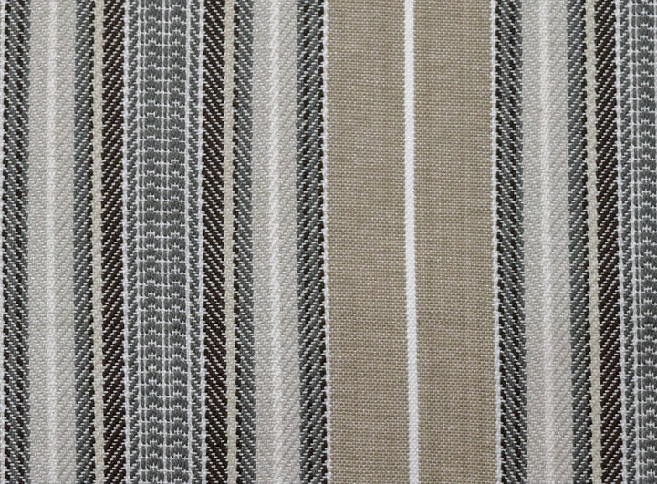 Montana Stripe Oatmeal by Roth & Tompkins Fabric - 100% Cotton - India - 15,001-30,000 double rubs - H: 6.5" - 54" - Fabric Carolina -