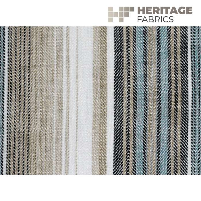 Sonoma Stripe Lake by Heritage Fabric - 100% Polyester India 33,000 Horizontal: 13.5" and Vertical: N/A 54" - Fabric Carolina -
