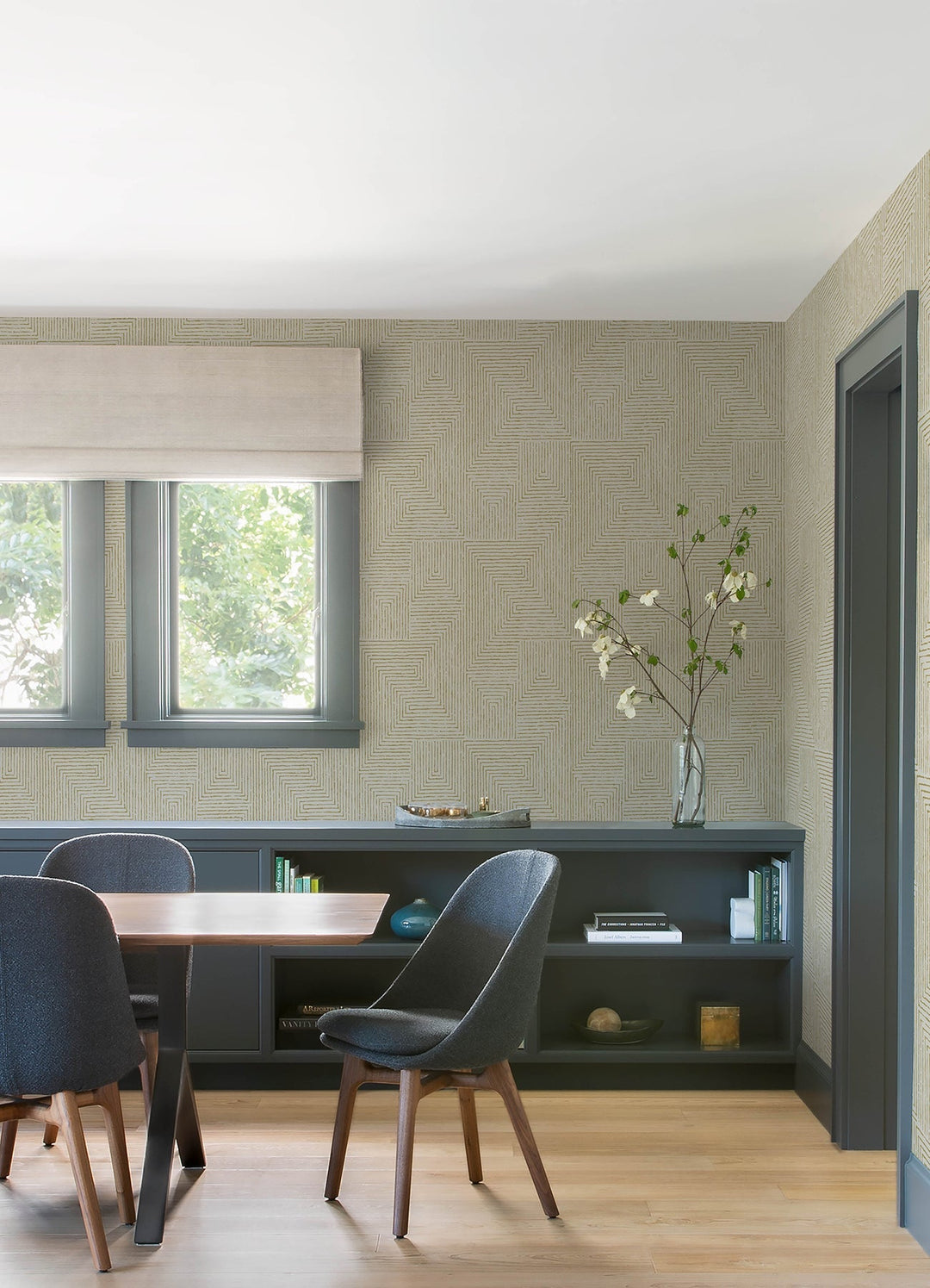 Mortenson Gold Geometric Wallpaper by A-Street Prints Designer