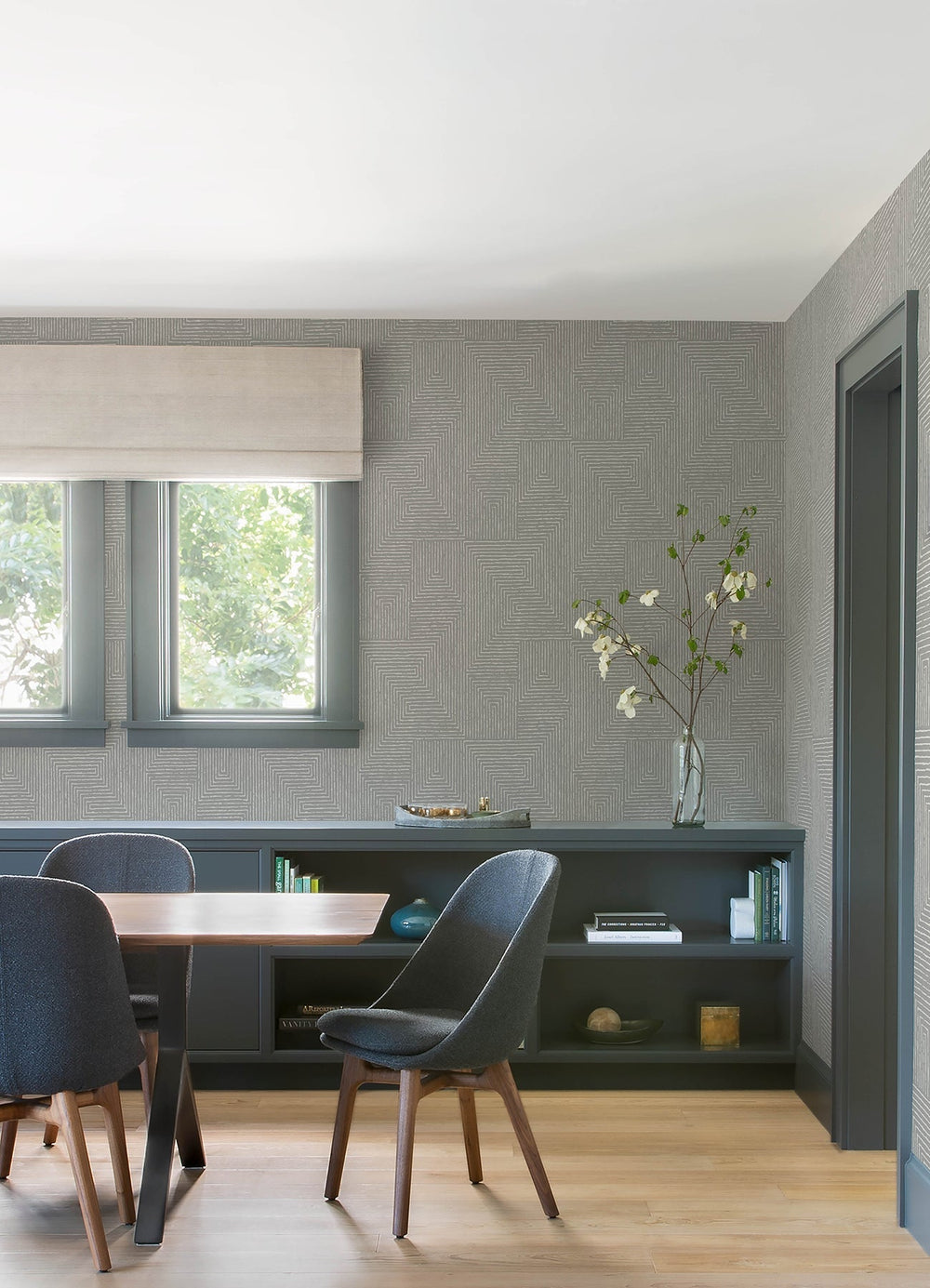 Mortenson Dove Geometric Wallpaper by A-Street Prints Designer