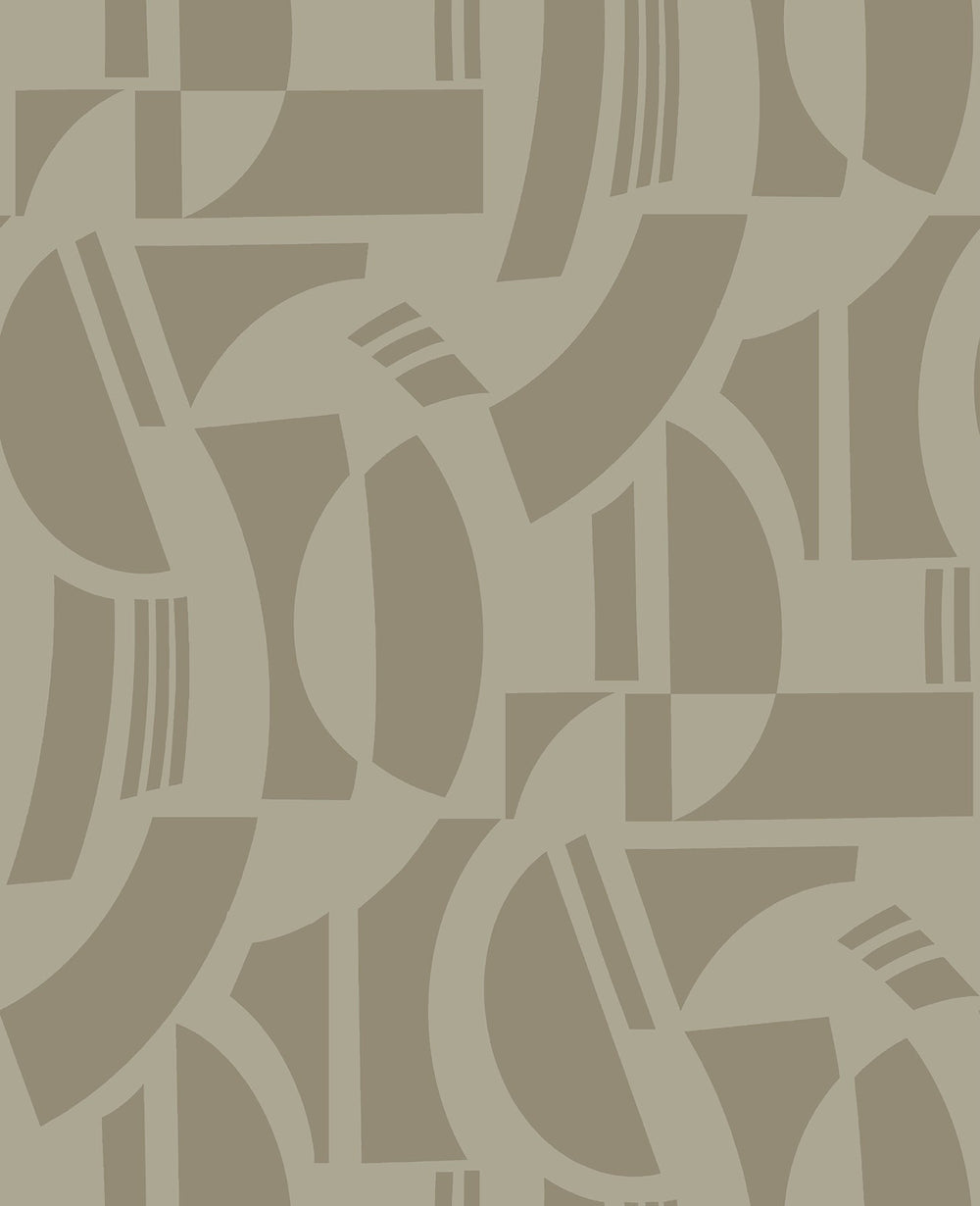 Carter Light Brown Geometric Flock Wallpaper by A-Street Prints Designer