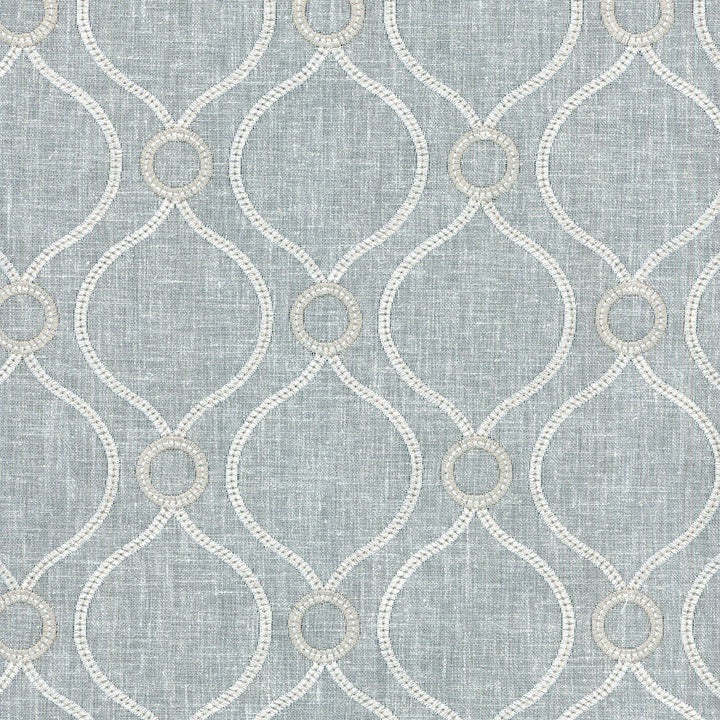 Curveball Emb Sterling 404154 by PKL Studio Designer Fabric CLASSIC COLLECTIVE BASE:70% Polyester 30% Cotton EMBROID:100% Polyester INDIA Wyzenbeek 7,000 Horizontal: 4.50" and Vertical: 4.50" 58" - Swanky Fabrics -