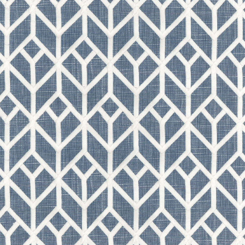 Key Element Emb Marine 405533 by PKL Studio Designer Fabric - 100% SPUN Polyester India 51000 Horizontal: 3 and Vertical: 6 56" Base 54" Emb - Swanky Fabrics -