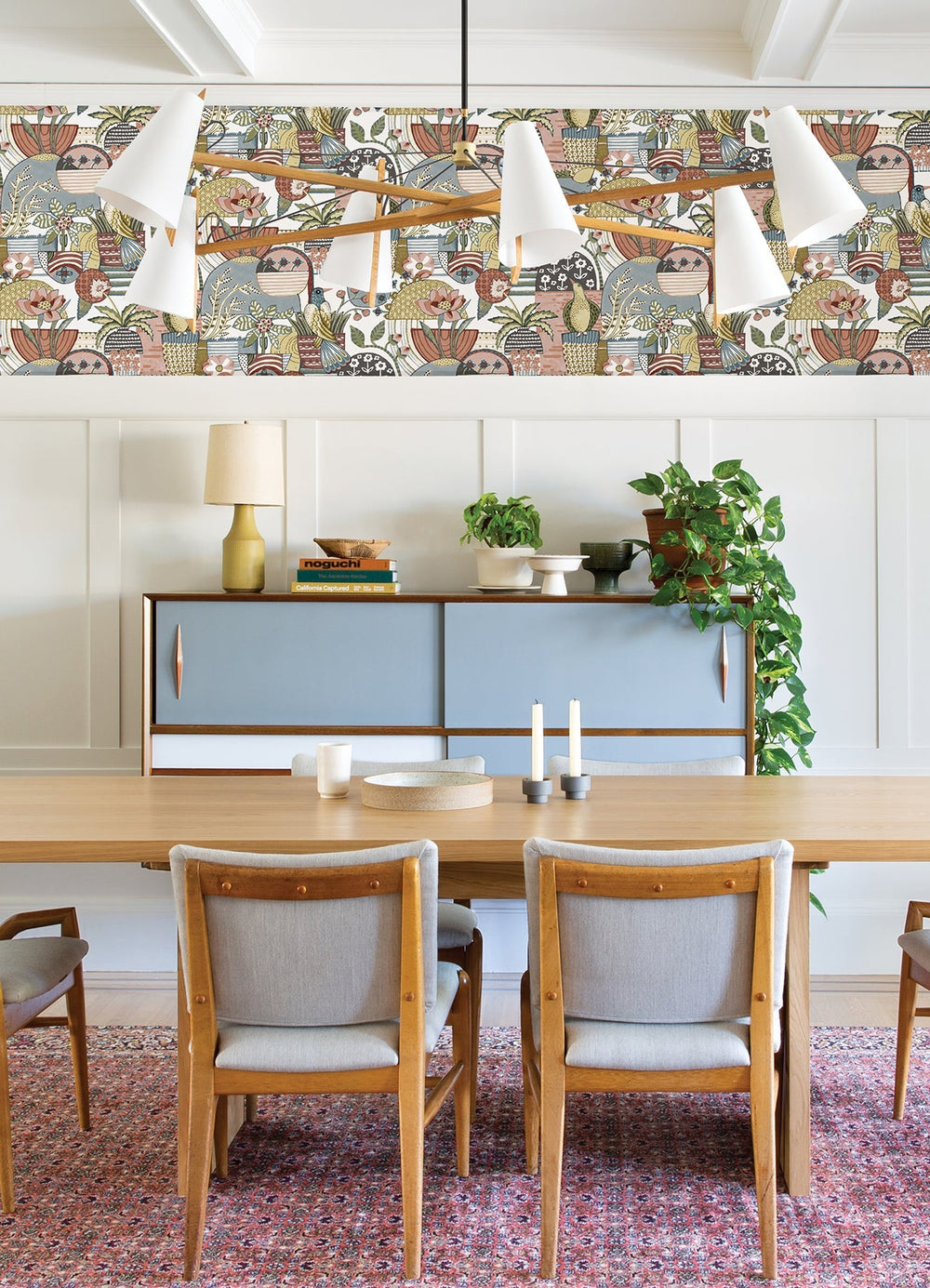 Fika Mustard Blissful Birds & Blooms Wallpaper by A-Street Prints Designer