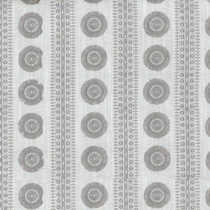 Adornment Emb Flint 407371 by PKL Studio Designer Fabric - Base:83% Polyester 11% Cotton 6% Linen Embroid:100% Rayon INDIA 9000 Horizontal: 3.8 and Vertical: 3 55 - Swanky Fabrics -