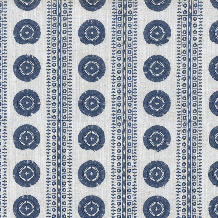 Adornment Emb Midnight 407372 by PKL Studio Designer Fabric - Base:83%Polyester 11%Cotton 6%Linen Embroid:100%Rayon INDIA 9000 Horizontal: 3.8 and Vertical: 3 55 - Swanky Fabrics -