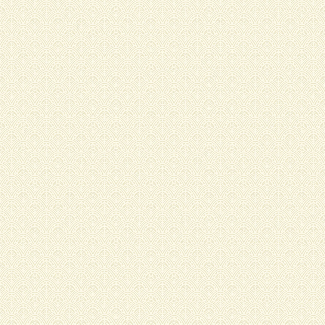 Athena Cream Scalloped Botanical Wallpaper by A-Street Prints Designer