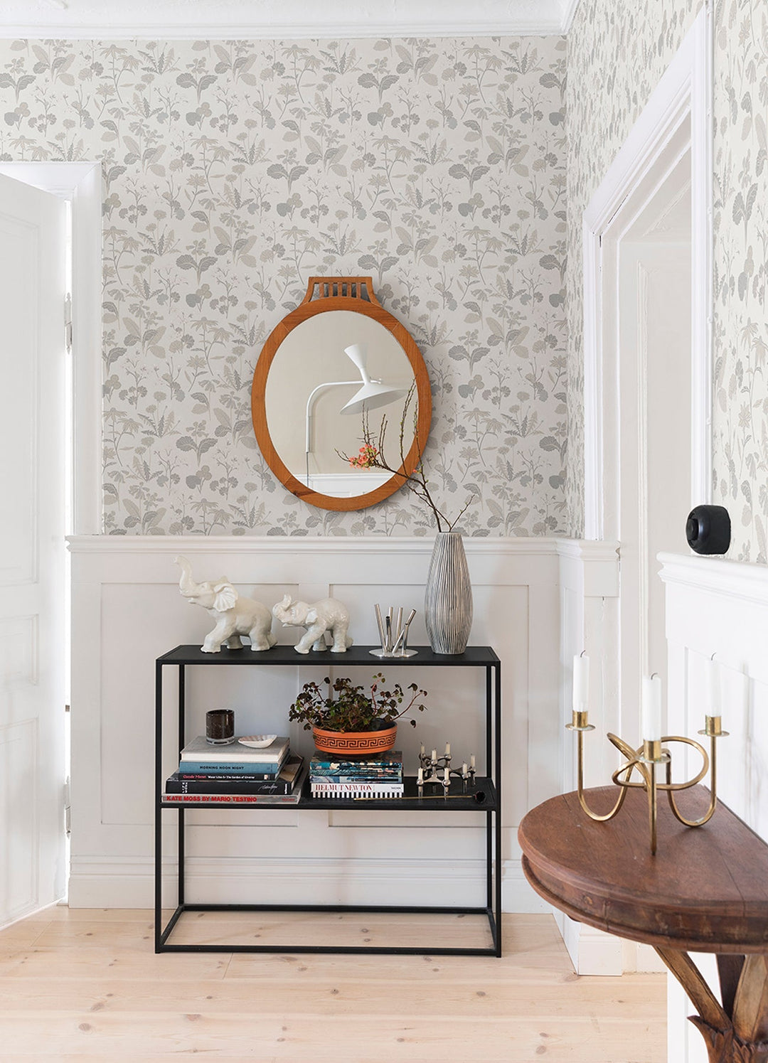 Magdalena Light Grey Dandelion Wallpaper by A-Street Prints Designer