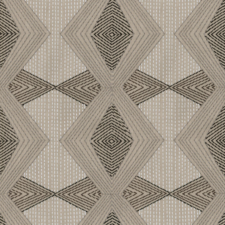Diamond Dash Emb Dune 408381 by PKL Studio Designer Fabric CULTURAL EXCHANGE I 50% Polyester 50% Cotton Embroid:100% Polyester INDIA Wyzenbeek 51,000 Horizontal: 6.25" and Vertical: 6.00" 55" - Swanky Fabrics -