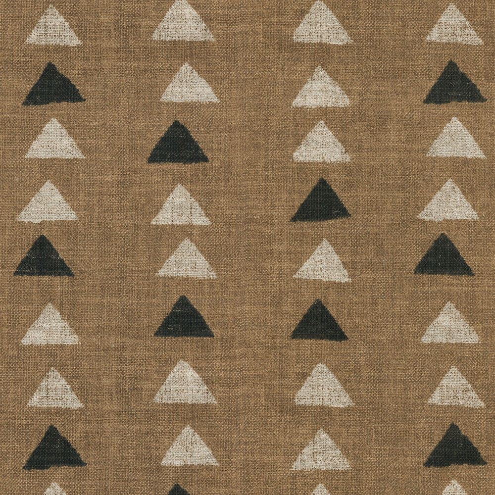 Nomadic Triangle Clay 408451 by PKL Studio Designer Fabric - 75% Cotton 25% Linen PAKISTAN 30000 Horizontal: 13.5 and Vertical: 12.6 54 - Swanky Fabrics -