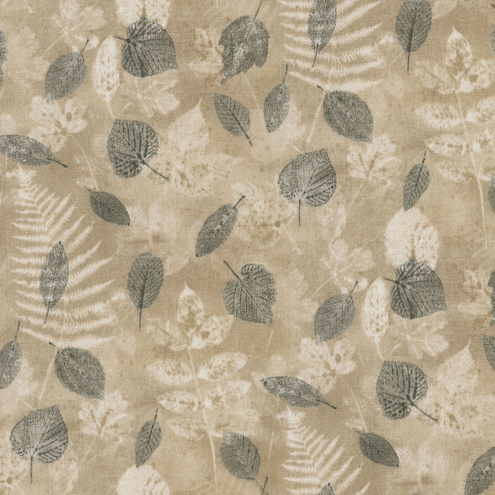 Od Farmhouse Leaf Natural 408571 by PKL Studio Designer Fabric - 100% Spun Polyester PAKISTAN Horizontal: 13.5 and Vertical: 25.25 54 - Swanky Fabrics -