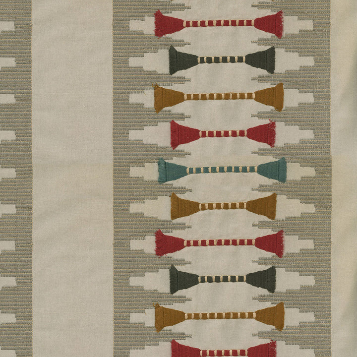 Le Souk Emb Spice 408820 by PKL Studio Designer Fabric - Base: 100% Cotton Emb: 60% Cotton 40% Polyester India 51000 Horizontal: 14.5 and Vertical: 12.25 57" Base 51" emb. - Swanky Fabrics -