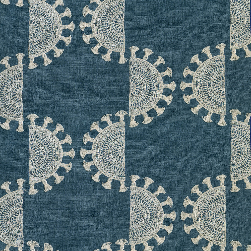 Solara Emb Tide 408992 by PKL Studio Designer Fabric - 97% Polyester 3% Cotton India 50000 Horizontal: 12.75 and Vertical: 9.25 54" Base 52" emb. - Swanky Fabrics -