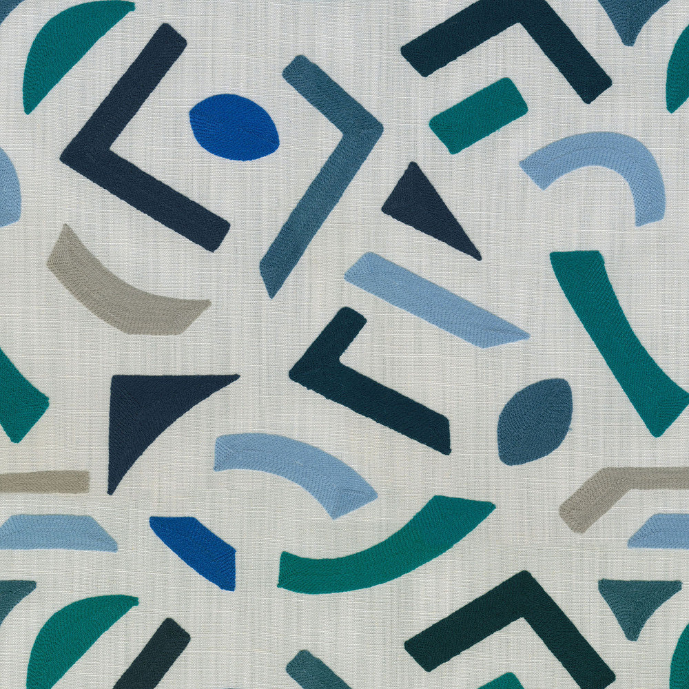 Oslo Emb Horizon 409032 by PKL Studio Designer Fabric - Base: 90% Polyester 10% Linen Emb: 100% Acrylic India 12000 Horizontal: 14.5 and Vertical: 15.5 Base: 57" Emb: 52" - Swanky Fabrics -