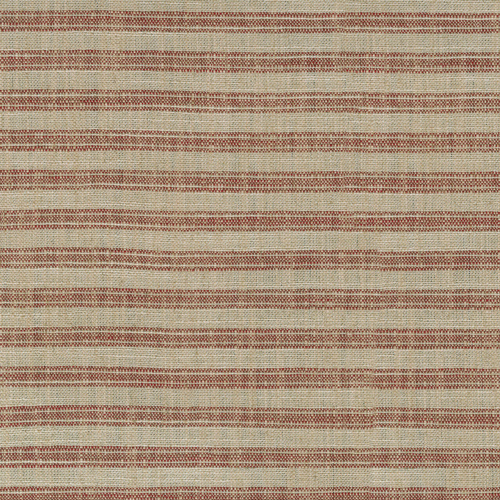 Ashton Ticking Farmhouse Red 409132 by Performance Designer Fabric - 65%Polyester 20%Acrylic 15%Linen CHINA 51000 Horizontal: 0 and Vertical: 1 57 - Swanky Fabrics -