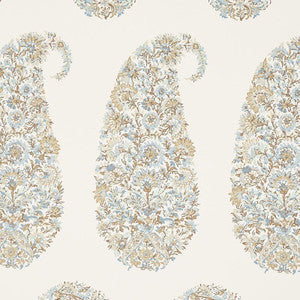 Schumacher Wallpaper Shirala Paisley Aqua 5009971