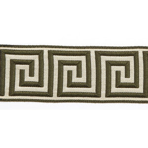 Europatex Fabric Hellenic Key Jacquard Tape Caper
