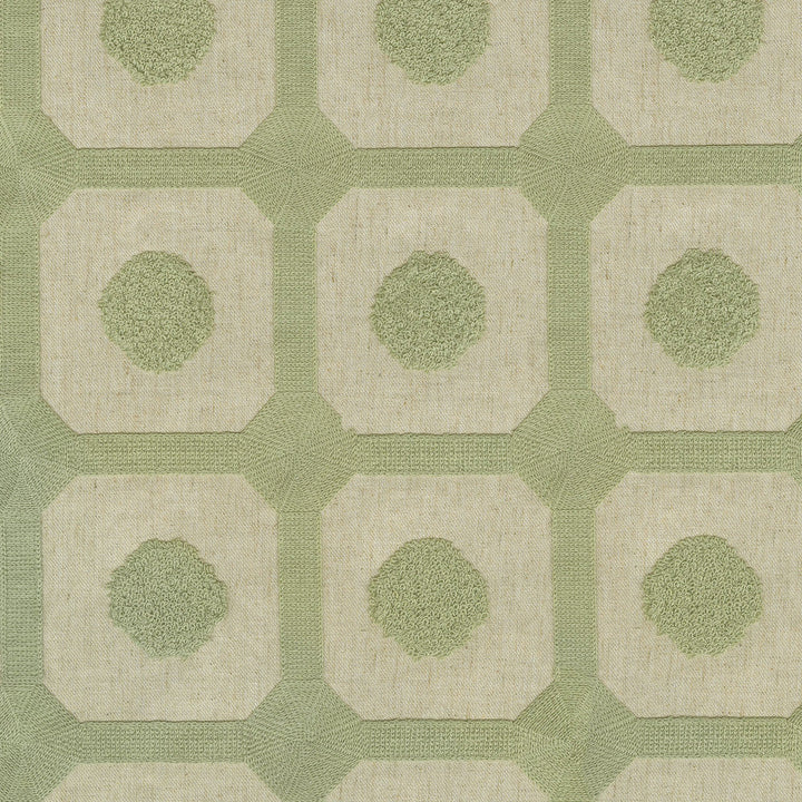 Needle And Thread Sage 410180 by PKL Studio Designer Fabric - 68% Polyester 21% Linen 11% Cotton Embroid:100% Cotton INDIA 51000 Horizontal: 4.5 and Vertical: 4.7 54 - Swanky Fabrics -